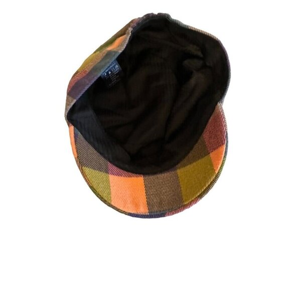 Vintage D & Y Wool Blend Plaid Newsboy Cap Hat - Picture 4 of 4